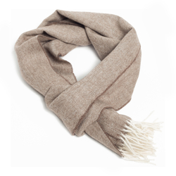 Плед-шарф шерстяной 30x200 Alpaka коричневый Франция