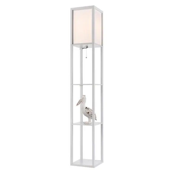 8089/1F COMFI LN25 361 белый, дерево/текстиль Торшер Е27 1*60W 220V PRACTIC