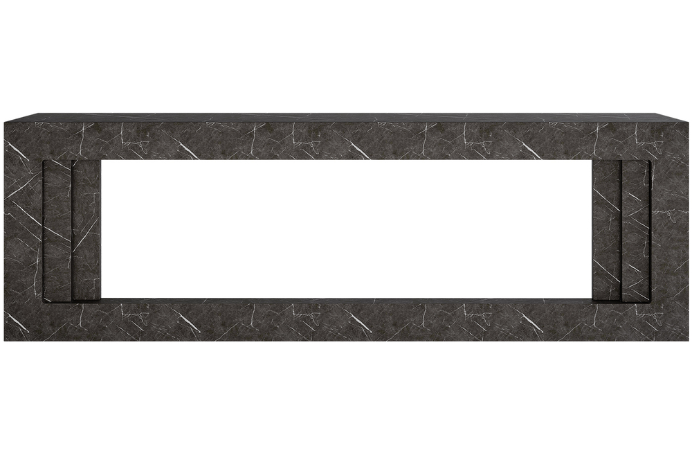 Каминокомплект Line 60 SFT Stone Touch (Разборный) - Серый мрамор с очагом Vision 60 LOG LED