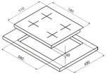 Стеклокерамическая варочная панель Korting HK 62051 BW