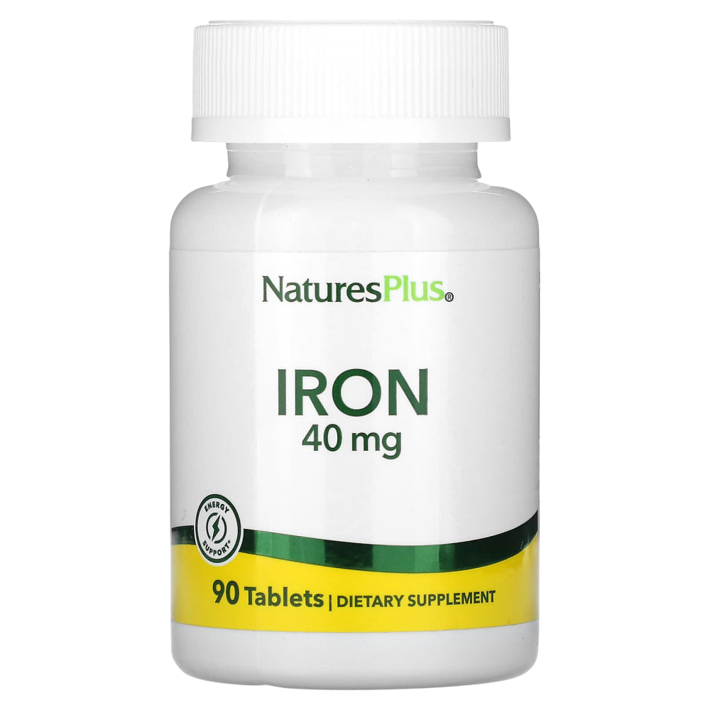 Natures Plus Iron 40 mg 90 tab , Железо