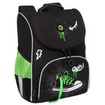 Ранец GRIZZLY анатомическая спинка, с мешком для обуви, для мальчиков, "SNEAKER", черный, 33х25х13 см, RAm-585-8/1