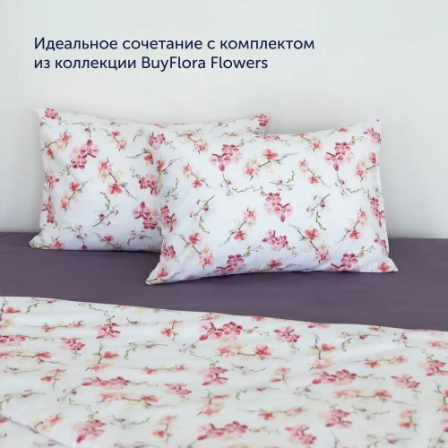 Простыня на резинке BuyFlora (сатин) Flowers