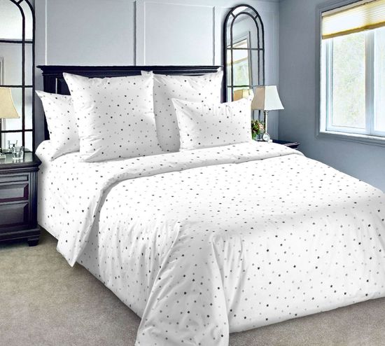 Полуторный комплект постельного белья Метафора Зима-Лето перкаль