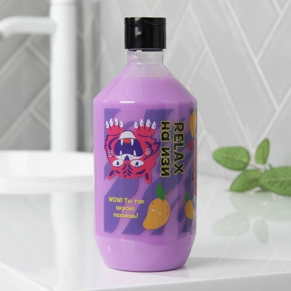 Бодрящий гель для душа «Манго тигра» с ароматом манго - 600 мл.