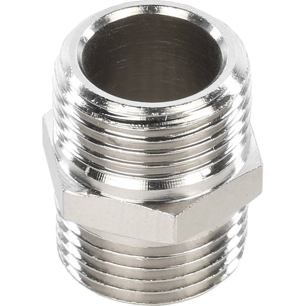 Ниппель STOUT никелированный 3/8" НР/НР