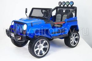Детский электромобиль River Toys Jeep T008TT синий фото №1