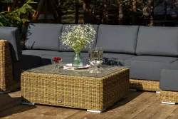 "Капри" трансформирующаяся лаунж-зона из искусственного ротанга, цвет соломенный