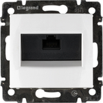 Розетка компьютерная RJ45 категория 5e UTP с захватами - белый Valena Classic LEGRAND