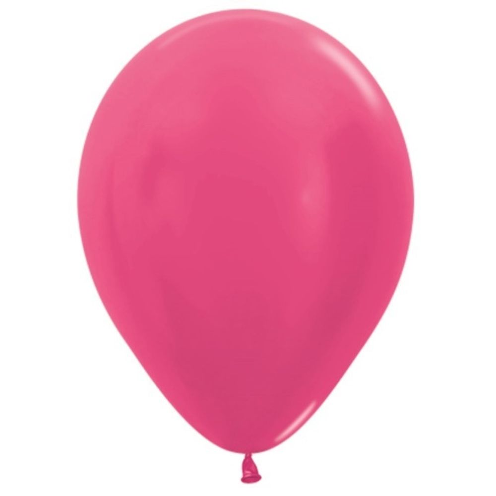 Воздушные шары Sempertex, цвет 512 металлик, фуксия, 100 шт. размер 5&quot;