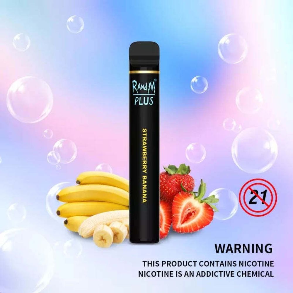 RandM 800 Plus - Strawberry Banana (2% nic)