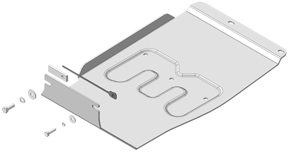 Защита заднего электромотора. 4 мм, Алюминий для Li Auto L6 2024-н.в., Motodor.349905