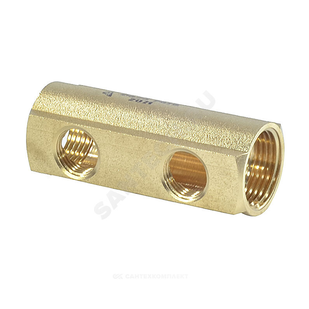 Коллектор латунь 1" ВР/ВР на 6 вых 1/2" ВР м/о 50мм Апогей 422040 (КЛА 2506.050-4)
