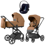 Коляска Carrello Alfa CRL-6522 2025 Cybex Cloud G i-Size Ocean Blue Plus 3 в 1 Honey Beige