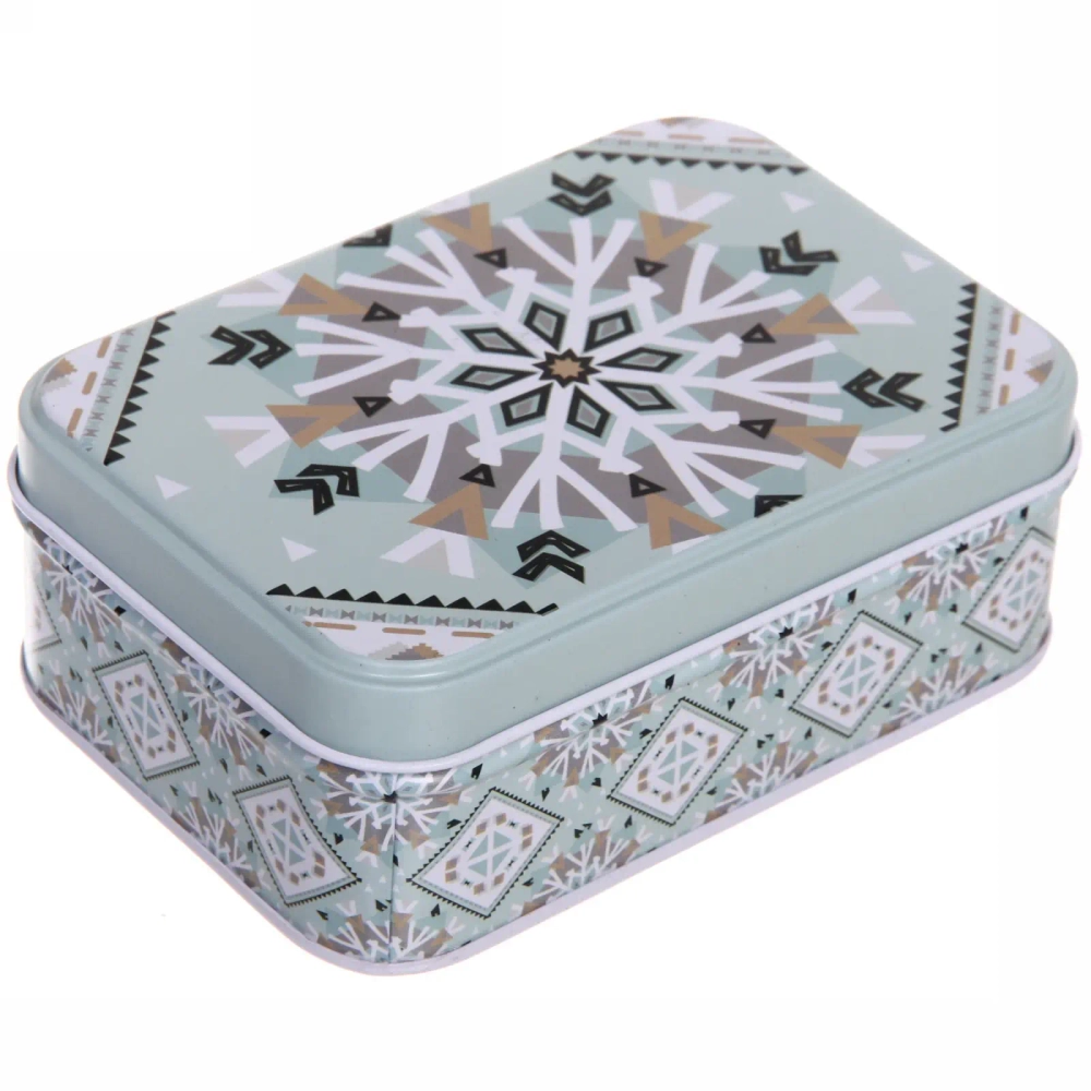 Банка жестяная «Снежинка» 450мл 12,6*9,2*4,3см