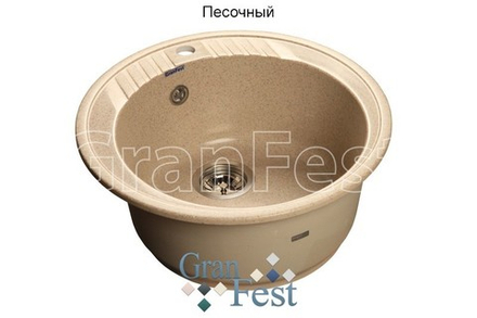 Кухонная мойка GranFest РОНДО GF R 520 Цвет: Песочный