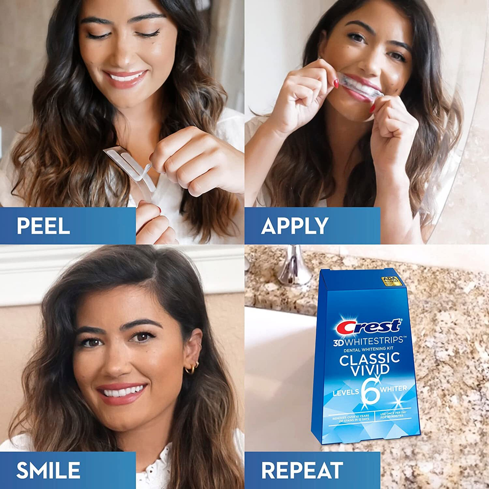 Отбеливающие полоски для зубов Crest 3D Whitestrips Classic Vivid