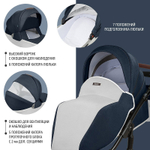 Детская коляска Nuovita Carro Sport 2 в 1 Blu Argenteo/Синий серебристый