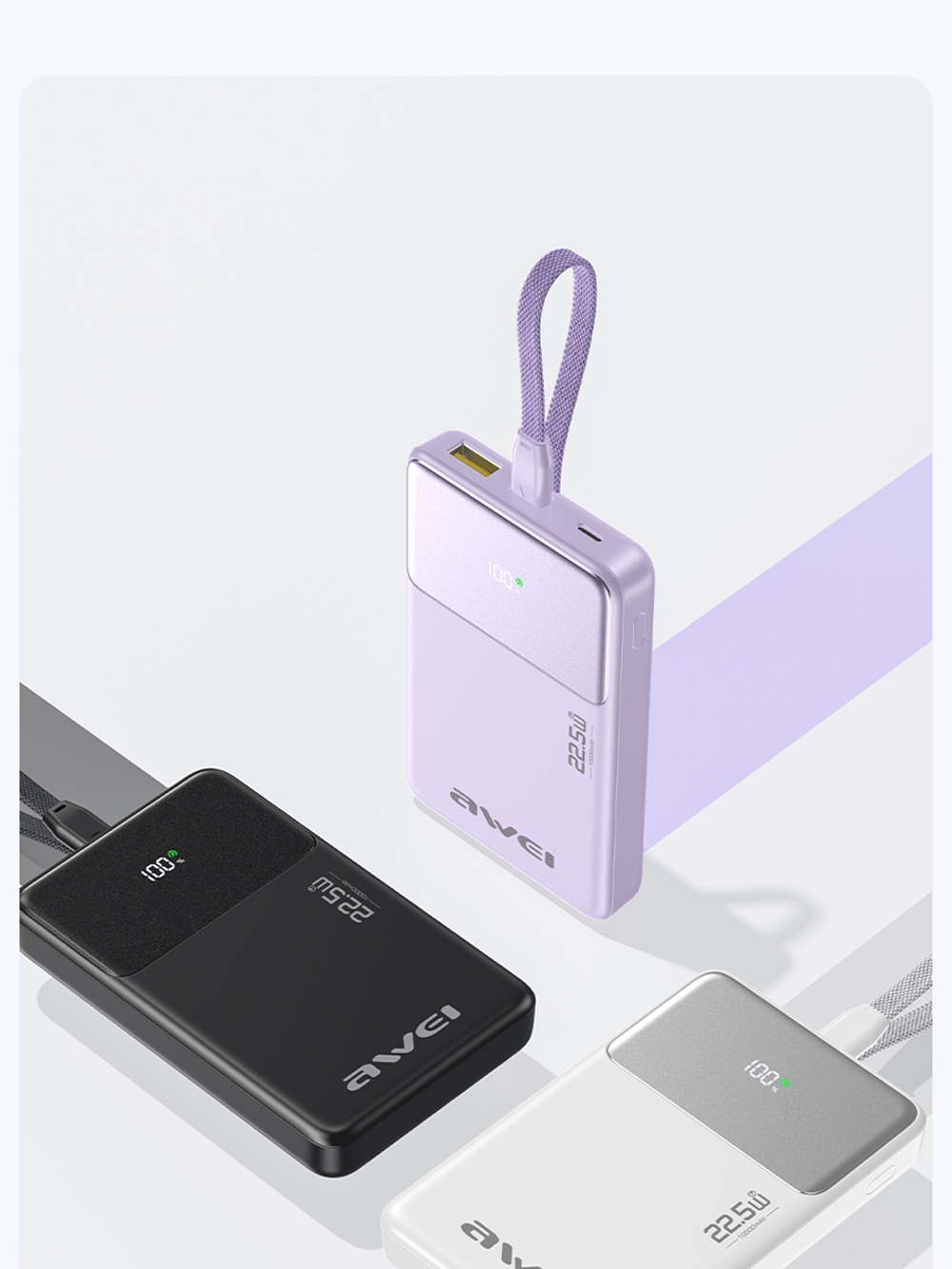 Повербанк (PowerBank) 10000mAh портативный с индикацией заряда GX-652A