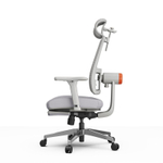 Эргономичное компьютерное кресло FoxGear NETZ модель M, серый (FG-NETZ-M-GY)