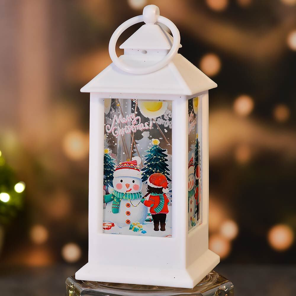 Сувенир новогодний с подсветкой "Лампа. Сказочная история" 5*5*13см, белый