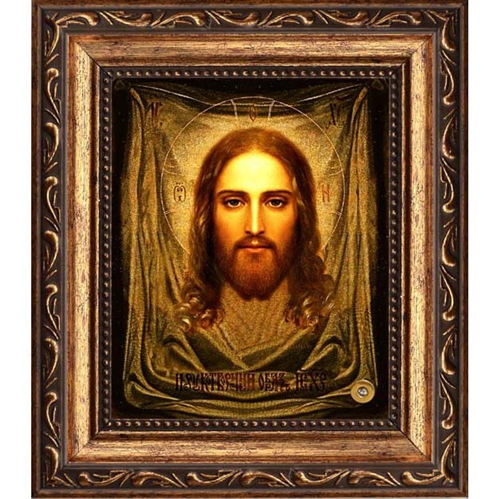 Спас Нерукотворный. Икона Иисуса Христа на холсте.