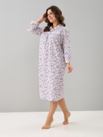 Ночная сорочка С-003/молоко-сиреневыецветочки