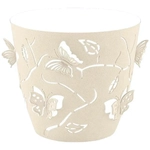 Горшок для цветов Plast Team Butterflies 0,7 л D115 мм круглый 115х105 мм молочный тум