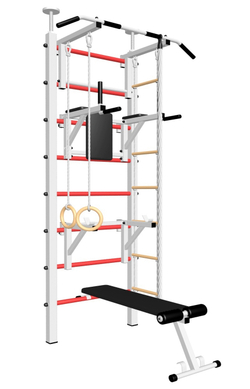 Шведская стенка Sv Sport враспор (Турник стандарт/Брусья/Стойка/Скамья/Канат/Кольца/Лестница)