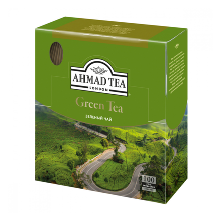 Чай зеленый в пакетиках Ahmad Green Tea, 100 пак