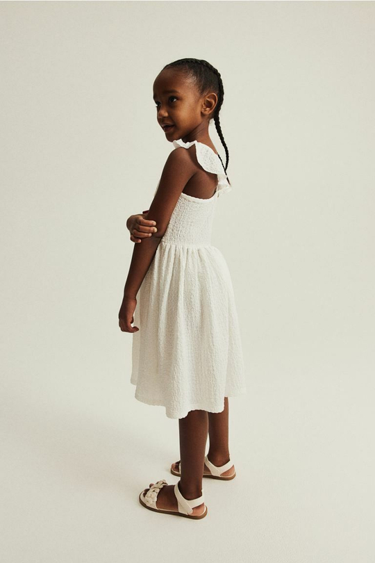 H&M Платье с воланами, белый