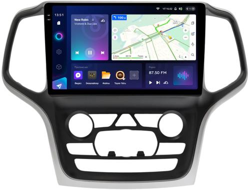 Магнитола для Jeep Grand Cherokee WK2 2013-2022 (ШГУ 8.4", рамка большая) - Teyes CC3-2K монитор 9.5" 2K QLED на Android 10, Быстрая, CarPlay, 4G SIM-слот