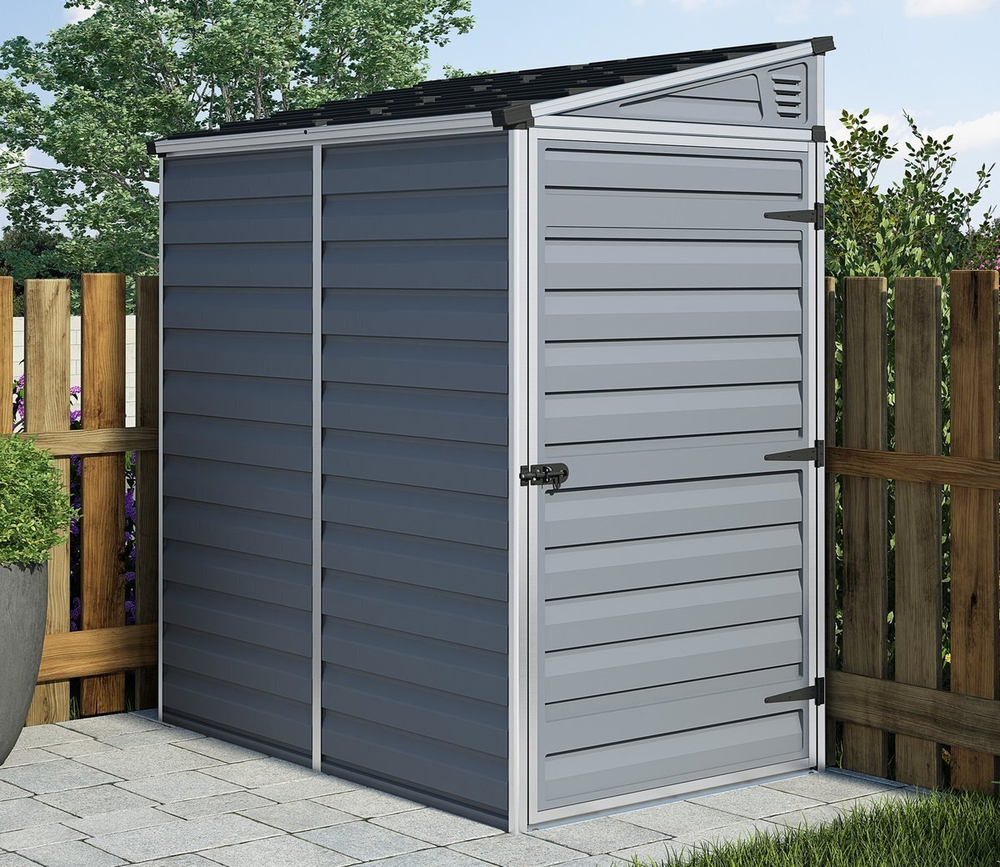 Сарай из поликарбоната Palram SkyLight Pent 4x6 grey