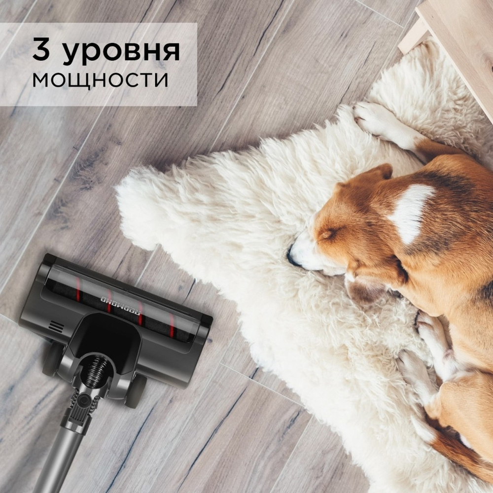 Вертикальный пылесос Redmond RV-UR362, серый. Товар уцененный