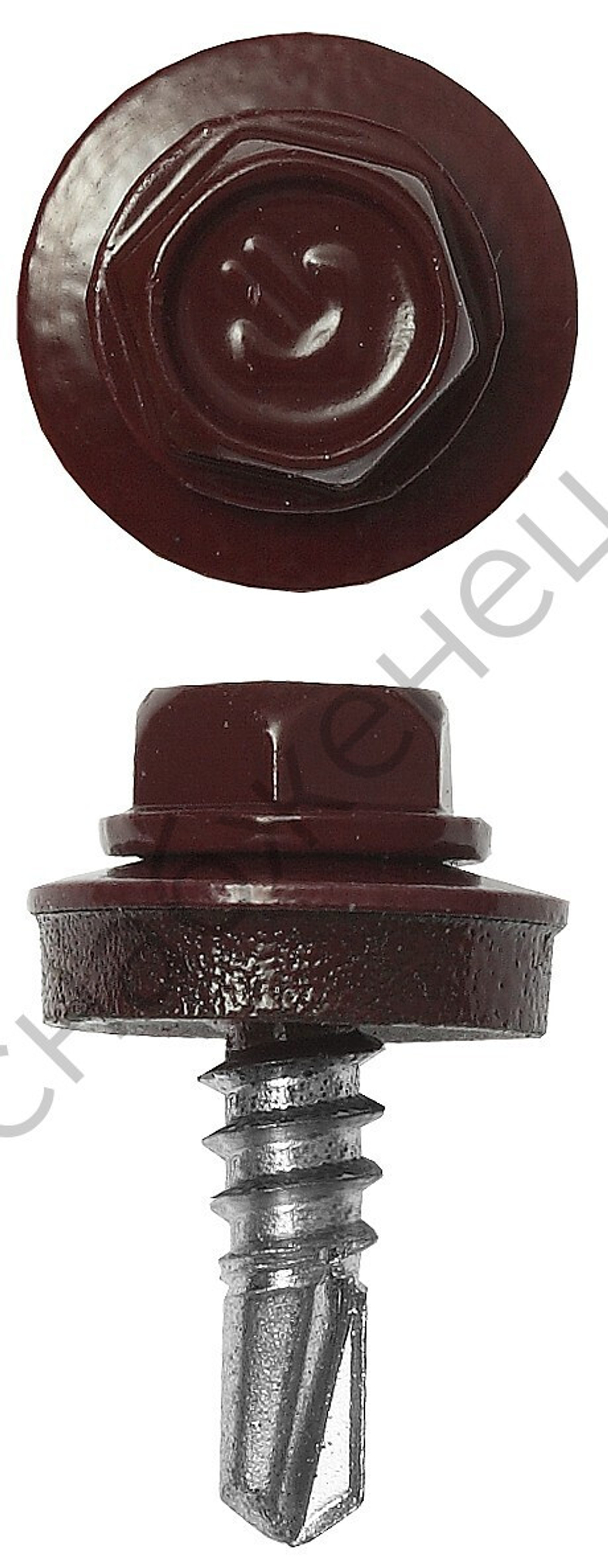 ЗУБР СКМ 3005 25 х 5.5 мм, темн.-красн., кровельный саморез, 1800 шт (4-300310-55-025-3005)