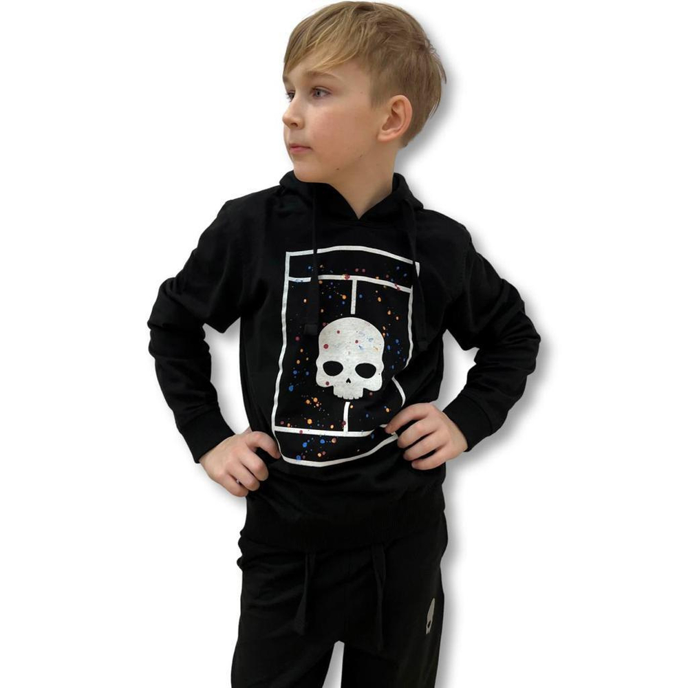 ОДЕЖДА ДЛЯ ТЕННИСА Мальчики, Толстовка HYDROGEN COURT HOODIE .