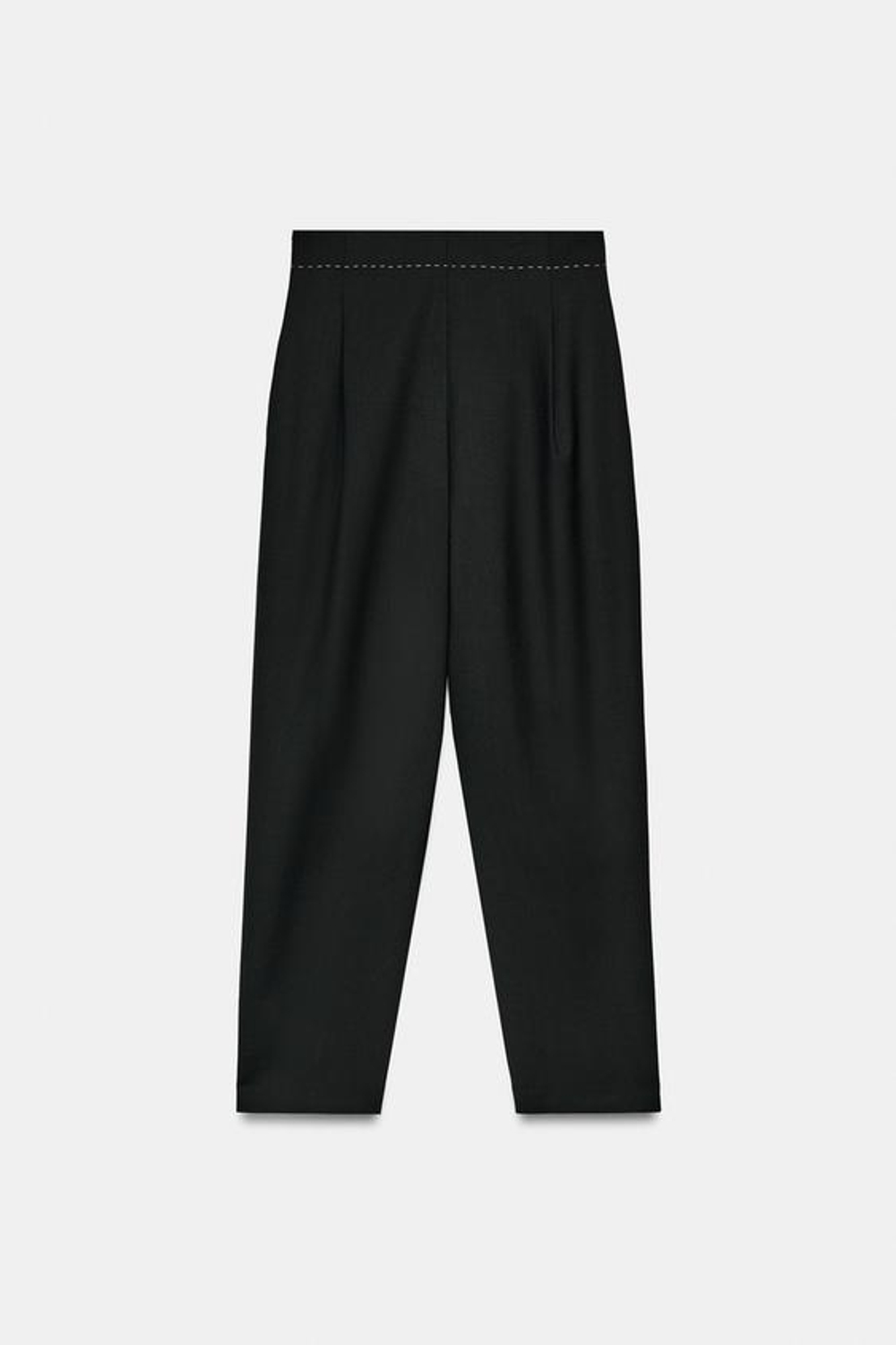 ZARA БРЮКИ С ДЕКОРАТИВНОЙ СТРОЧКОЙ — ZW COLLECTION LIMITED EDITION, ЧЕРНЫЙ