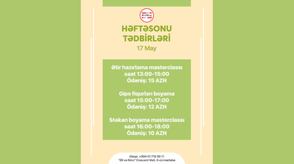 Crescent Mall-da “Əli və Nino”dan həftəsonu yaradıcılıq masterclassları