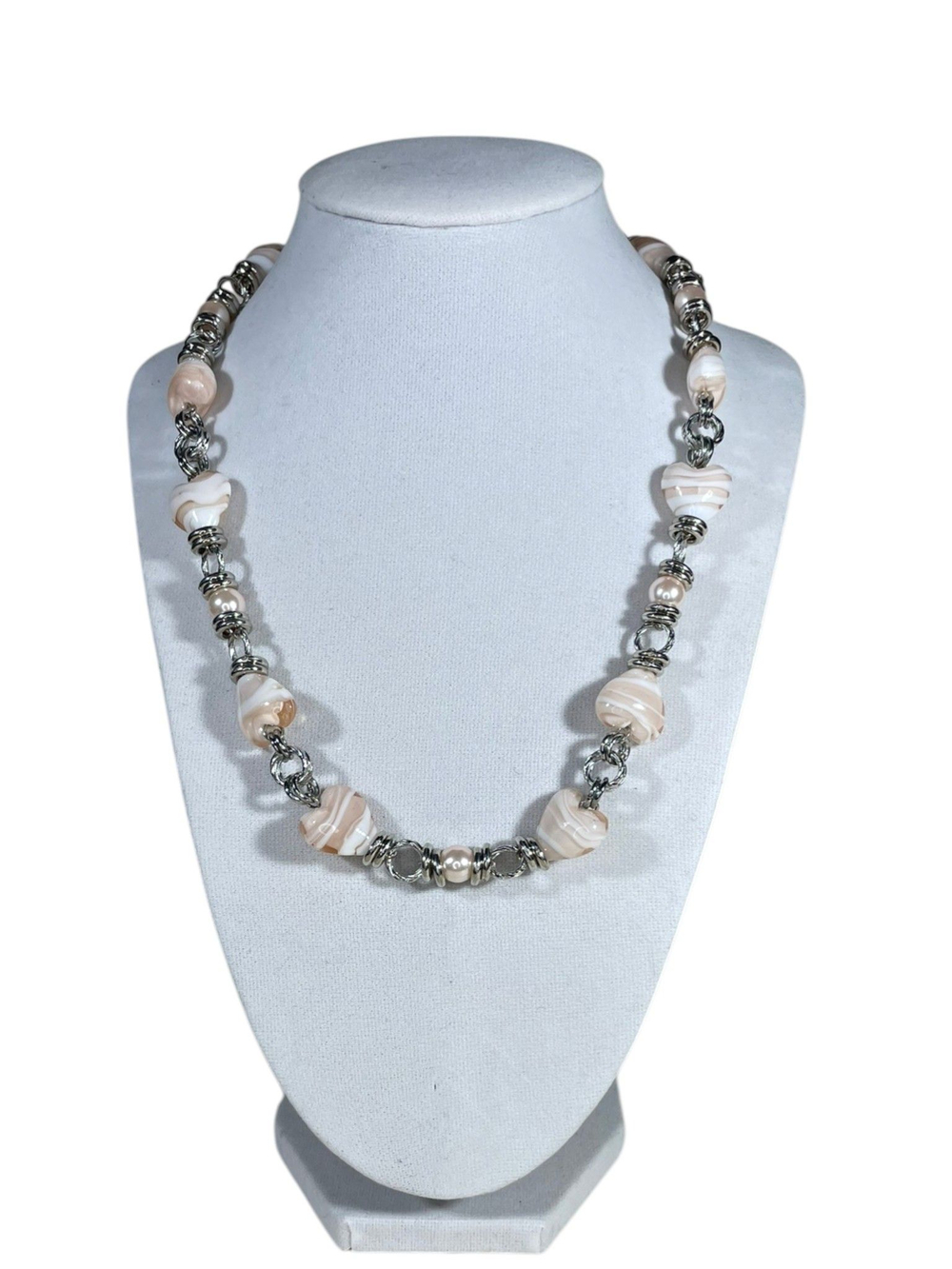 Комплект колье и серьги муранское стекло