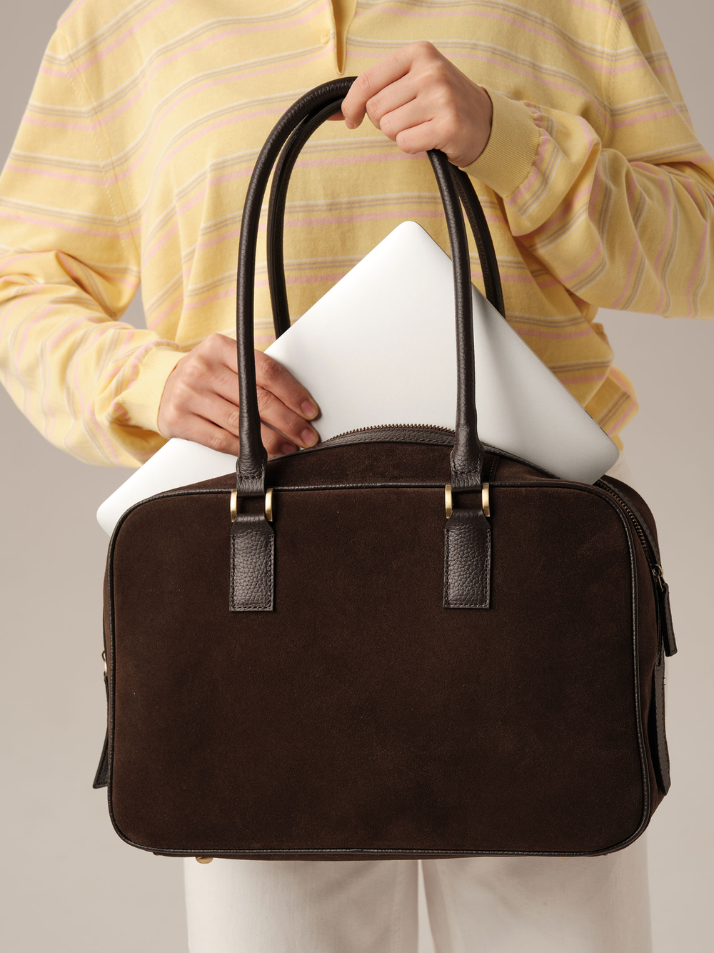 Замшевая сумка DBR Dominique 31389 черный каштан