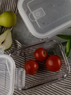 Контейнеры для еды стеклянные, 620 мл. 2 шт, 1030 мл. 1 шт.