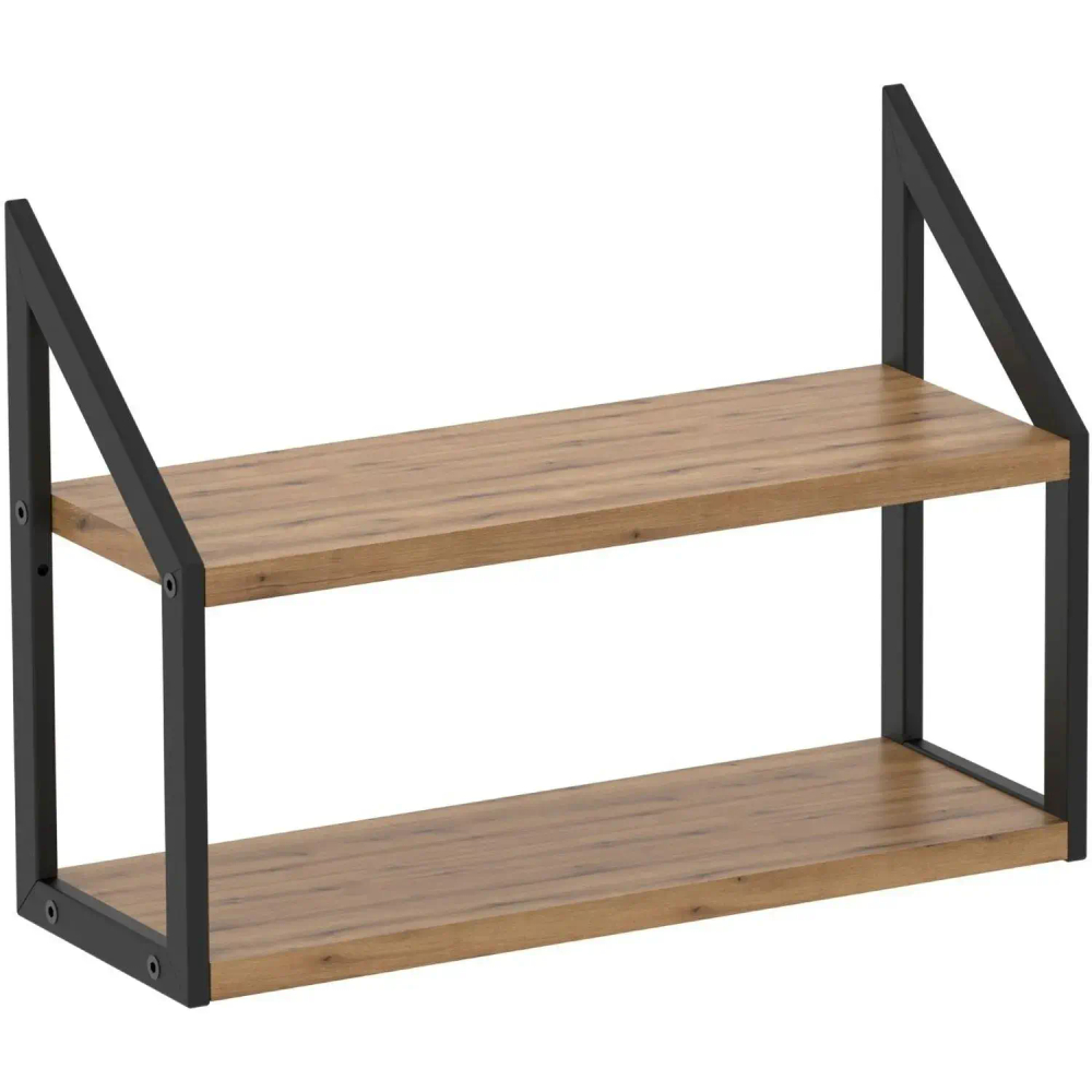 Полка TI_настен/настоль Комус Онега-8 150х450 мет чер/ЛДСП дуб вотан