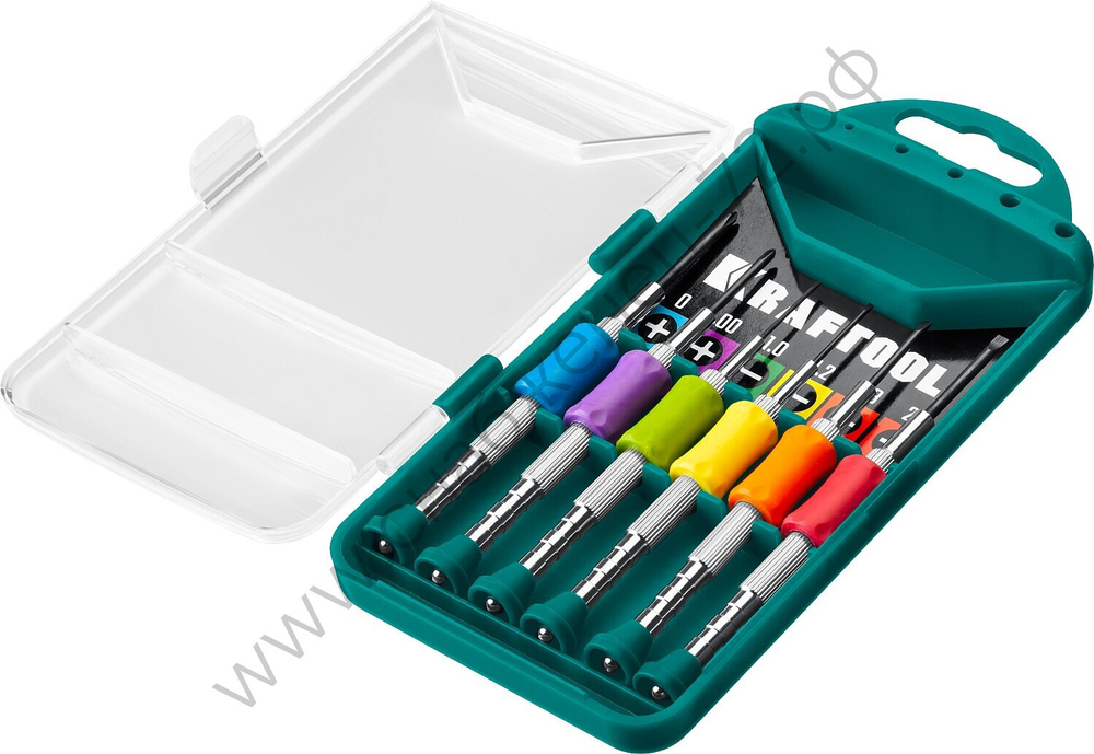 KRAFTOOL Precision-6 6 предм., Отвертка для точных работ (25679)