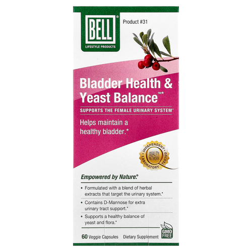 Bell Lifestyle, Bladder Health & Yeast Balance ™, 60 растительных капсул