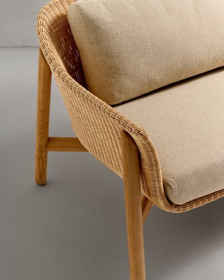 3-местный диван Galea из тикового дерева и синтетического ротанга, 223 см Испания 