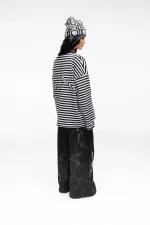 Купить Лонгслив Kraizy Stripes В полоску черно-белый Лонгслив Kraizy Stripes В полоску черно-белый