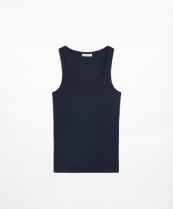 Oysho Топ на бретелях в рубчик, темно-синий