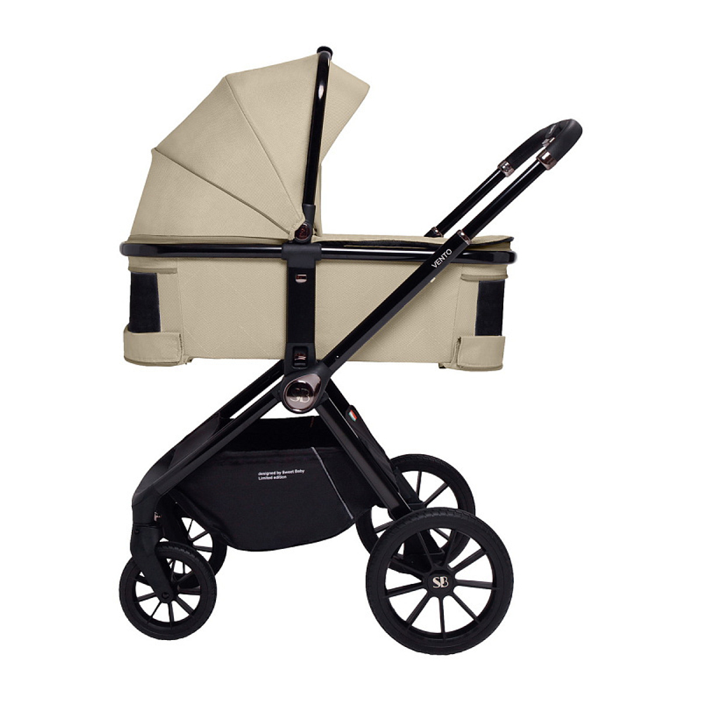 Детская коляска Sweet Baby Vento Black 2 в 1 Beige