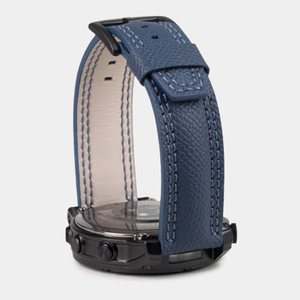 Ремешок для часов Garmin 47 mm классический из кожи теленка, синего цвета