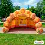 Надувная сцена для масленицы «Золотое солнышко», 5,5×3×2,8 м